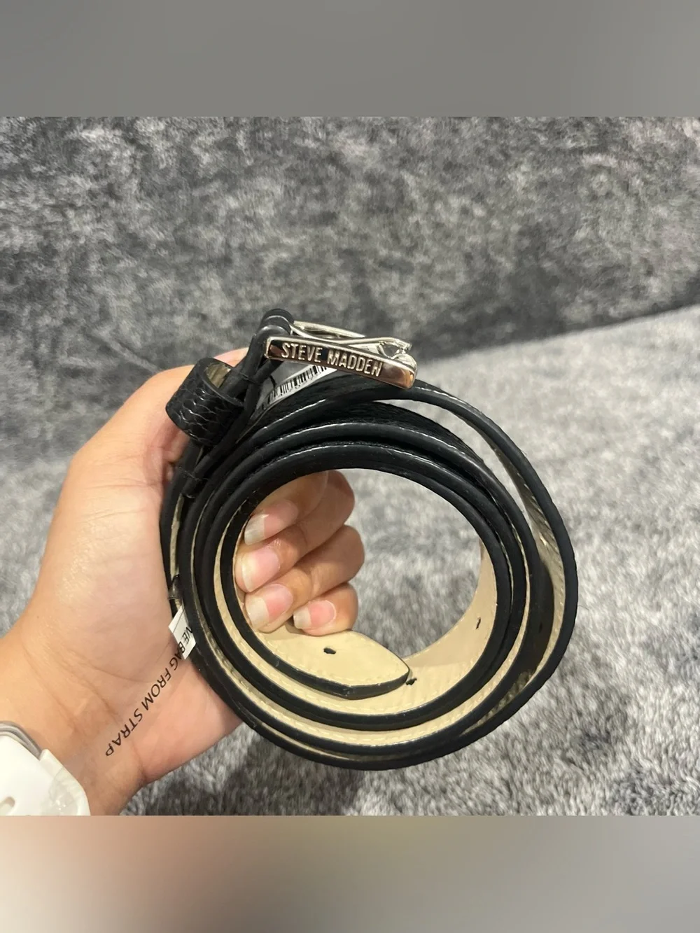 NWOT❗️Steve Madden Black faux Leather Belt women’s sise XL ( 43 inches length )